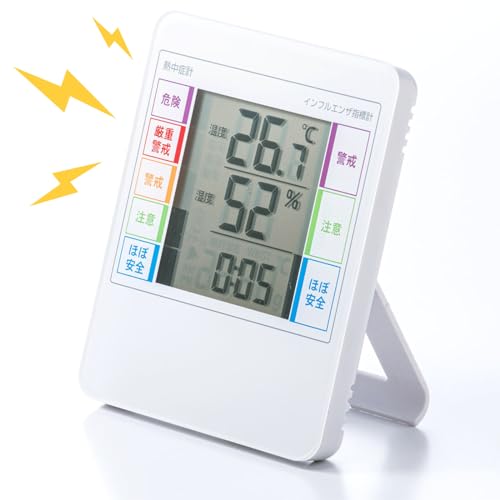 Amazon.co.jp: イーサプライ WBGT測定器 デジタル温湿度計 熱中